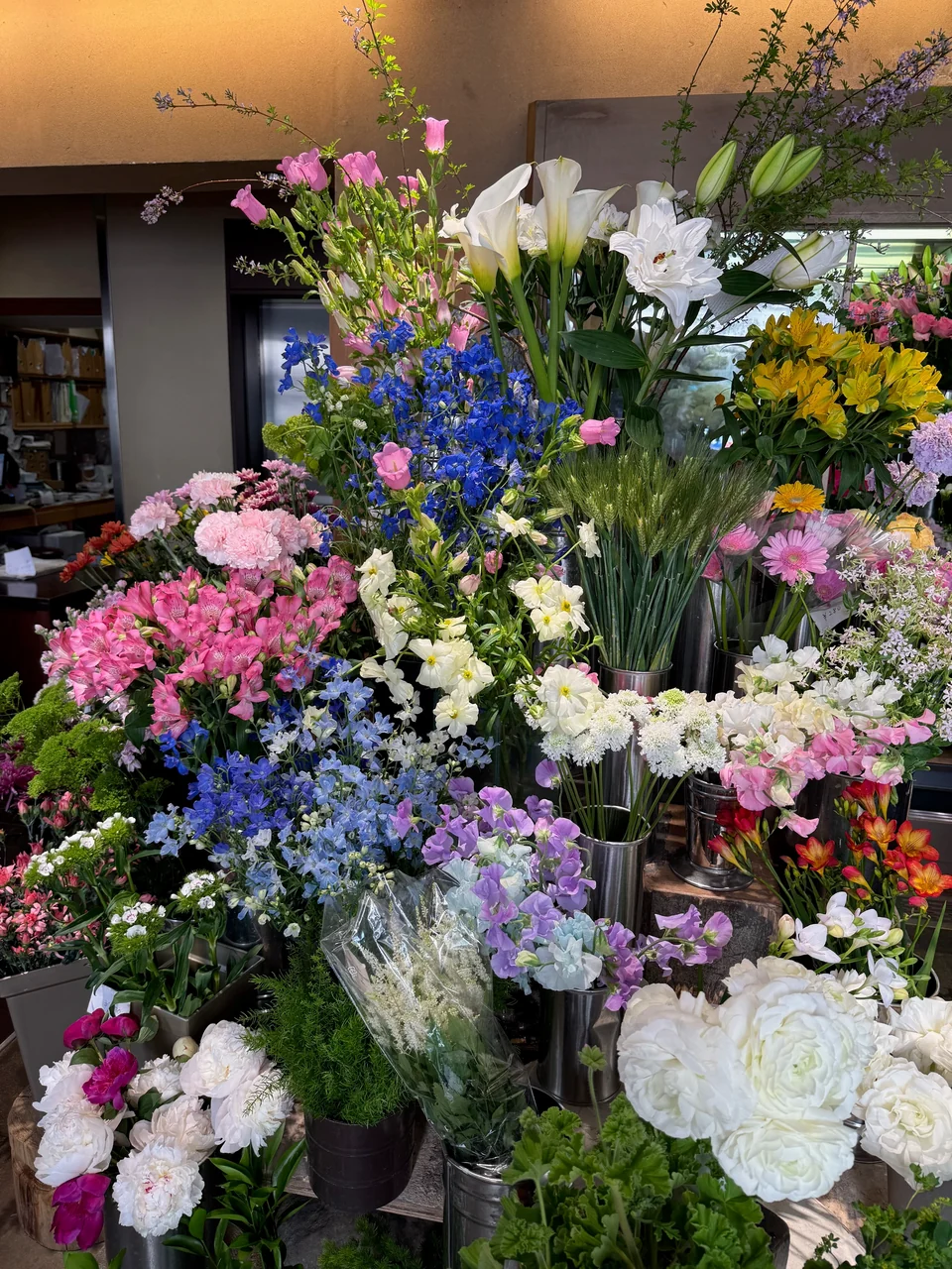 店内に並ぶ季節の花材 B04-232